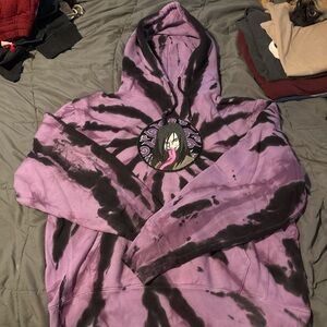 Purple and Black Graphic Hoodie